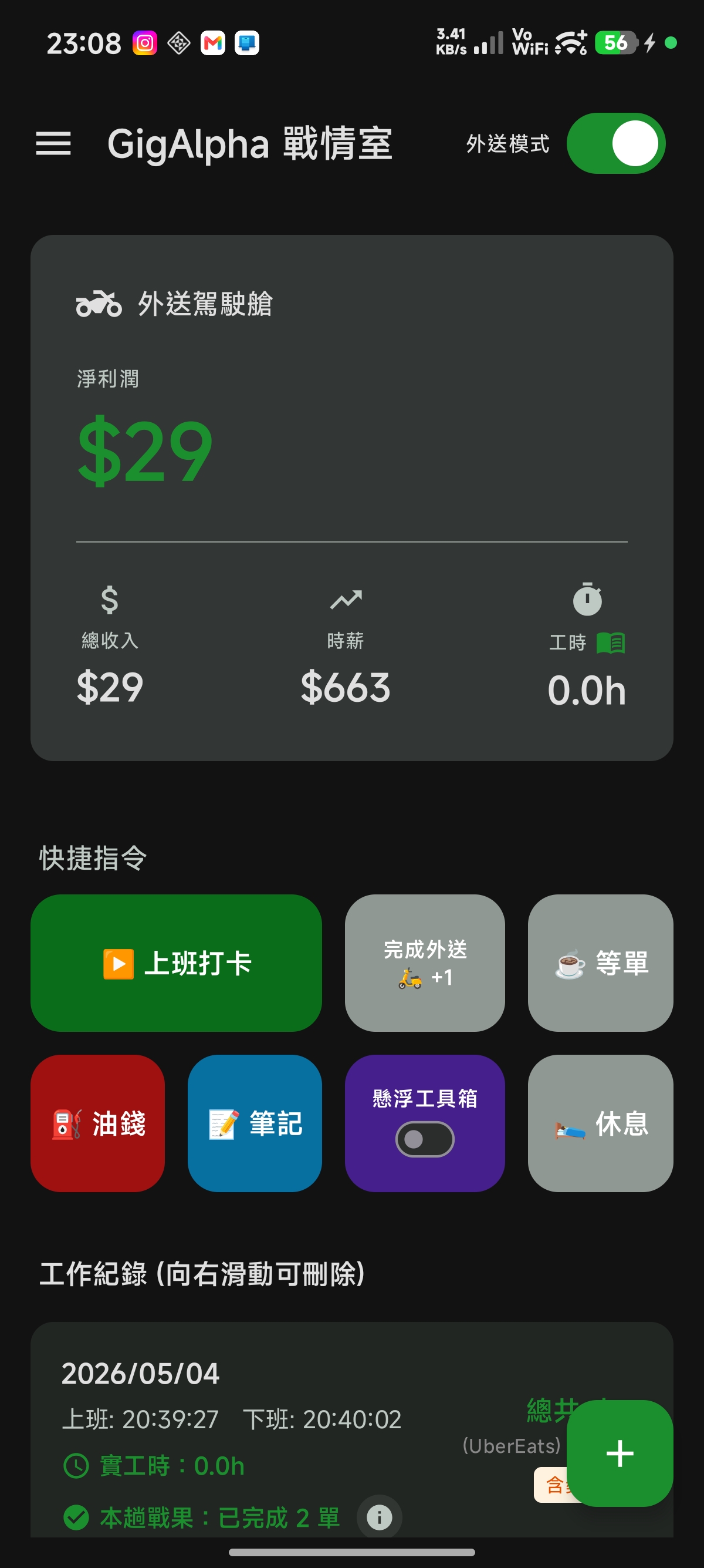 GigAlpha 戰情室主畫面截圖